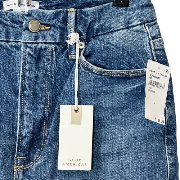 Good American Good Classic Jeans High Rise Skinnyish Fit Women’s 4/27 Blue NWT - Picture 6 of 10